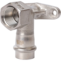 Угольник настенный Rommer с креплением 18х1/2 ВПр-ВР, нержавеющая сталь