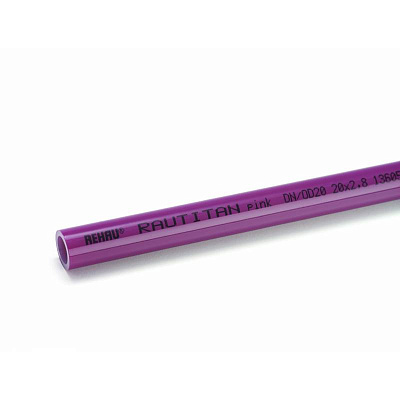 Труба Rehau RAUTITAN pink из сшитого полиэтилена PE-Xa с кислородозащитным слоем, 16х2,2 мм