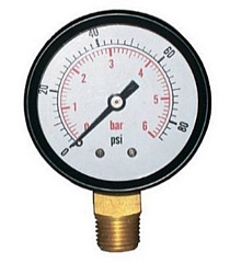 Манометр MVI радиальный диаметр корпуса, мм: D63, 1/4 , 4 bar (0,4 МПа)