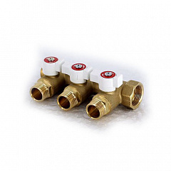 Коллектор UNI-FITT 420G НВ 3/4 3 х 1/2 Н 40 мм с кранами