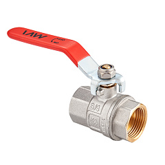 Кран шаровой MVI латунный прямой 1 1/2 ВР-ВР, рычаг (ГОСТ)