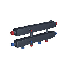 Коллектор модульный RISPA горизонтальный КМГ60-3ВН сталь 2 кронштейна