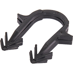 Скоба якорная Stout с двойным креплением для труб д.16-20мм, цвет черный