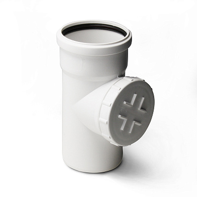 Ревизия PRO AQUA Stilte с крышкой белая 110 внут.канализация