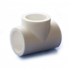 Тройник полипропиленовый ПОЛИТЭК 40, белый