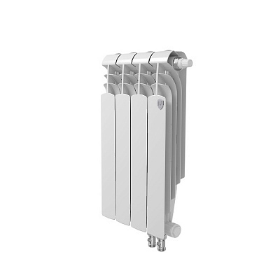 Биметаллический секционный радиатор отопления Royal Thermo Vittoria Super 2.0 500 VDR80 / 4 секции нижнее правое подключение