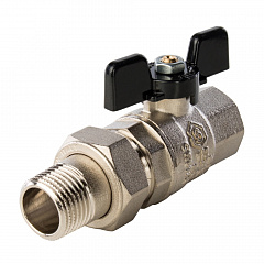 Кран шаровой Stout полнопроходной с американкой 1/2 ВН, бабочка