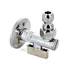 Кран шаровой Bugatti MINNESOTA 875 угловой для смесителей с фильтром и шарнирным соединением, 1/2 x 10мм, хромированный