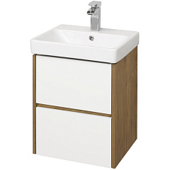 Набор Акватон 1A2516K0SDZ90: Тумба-умывальник Сканди 45 Бел/Дуб Рустикальный(1A251601SDZ90) + Раковина Адриана 45(1WH501630)