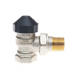 Клапан терморегулирующий Ридан TR-N DN15 для двухтрубной системы, М30х1,5, PN10, угловой, никелированный (013G7013R)