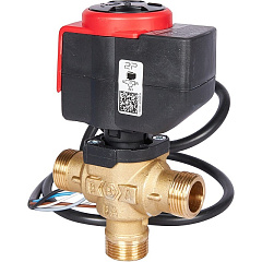 Зональный клапан Stout 3-ходовой, сервопривод 230V, с кабелем 1 м, НР 3/4, Kv 8 (SVM-0170-300020)