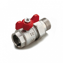 Кран шаровой Tiemme 2121 с уплотнительным кольцом и Т-образной рукояткой для коллекторов 1