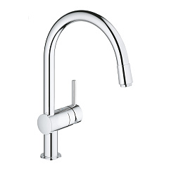 Смеситель для кухни Grohe Minta с выдвижным изливом, хром