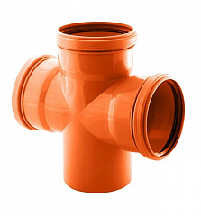 Крестовина Valfex 110/110/110х87,5 градусов РЫЖАЯ нар.канализ