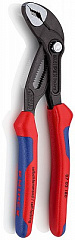 Переставные клещи KNIPEX COBRA , 70 мм (2 3/4 ), под ключ 60 мм, 300 мм, серые, 2К ручки, страховочное крепление
