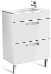 Тумба под раковину Roca Debba 60 2 ящика, белый глянец ZRU9302708
