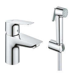 Смеситель для раковины Grohe BauEdge с гигиеническим душем, хром
