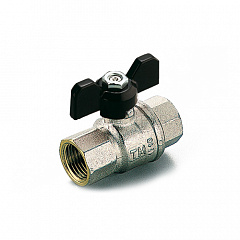 Кран шаровой Tiemme URAGANO 2220N ВВ 1 бабочка черная