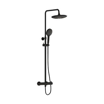 Душевая система Vitra Aquaheat Bliss 240 2F, матовый черный