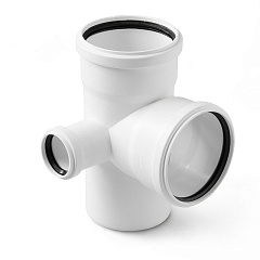 Крестовина PRO AQUA Stilte двухплоскостная левая белая 87,5 градусов 110x110x50 внут.канализация