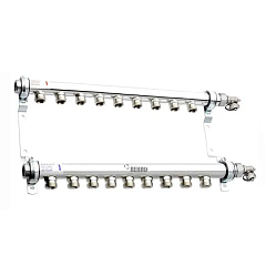 Распределительный коллектор Rehau HLV на 9 групп, нержавеющая сталь