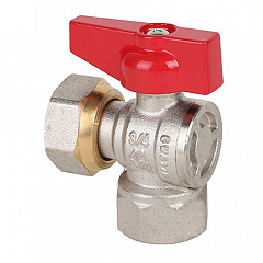 Кран шаровой MVI угловой с накидной гайкой, внутренняя-внутренняя, бабочка 3/4