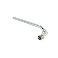 Угольник радиаторный VALTEC пресс с латунной хром. трубкой 15 мм, 20х15х300 (правый)