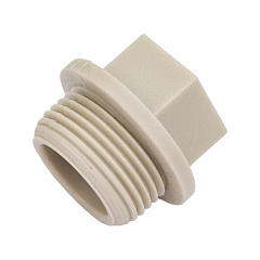 Заглушка полипропиленовая резьбовая Valfex 20х1/2 , серая