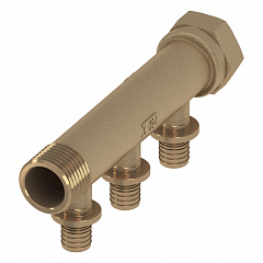 Коллектор TECE TECEflex с выводами под запрессовку 3 4 x 16, 3 контура, внутренняя резьба|наружная резьба