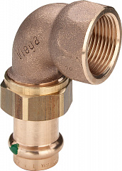 Отвод медный Viega разъемный с внутренней резьбой 22 мм х Rp 1 , Sanpress, модель 2255