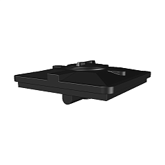 Бак для душа Aquatech 120 литров 950x950x305, черный