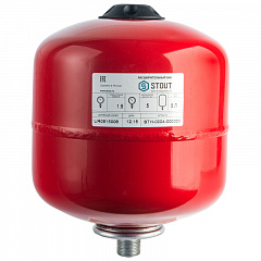Расширительный бак Stout STH-0004 5 л мембранный с диафрагмой, для системы отопления