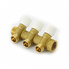 Коллектор UNI-FITT 400G НВ 3/4 3 х 1/2 Н 40 мм с вентилями