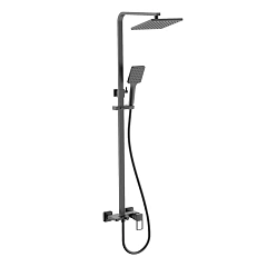 Душевая система IDDIS со смесителем и верхним душем, черный, Bild
