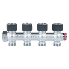 Распределительный коллектор РЕХАУ с плавной регулировкой G 3/4 4 отвода G 3/4