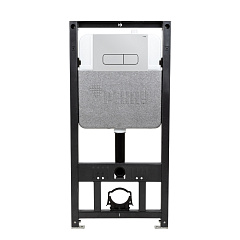 Комплект инсталляции РЕХАУ NOVAFLOW с панелью смыва NOVA ELLIPSE 001 овальные клавиши, пластик, белый, глянцевый (19101081001)