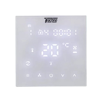 Комнатный термостат Techno КТ-24 на 24V, (сенсорное управление), белый