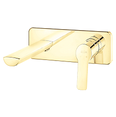 Встраиваемый смеситель E.C.A. для раковины LUNA настенный (внешняя часть), золото 102867606EX-K