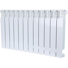 Биметаллический секционный радиатор отопления Stout Space Ventil 500 / 12 секций (нижнее правое)