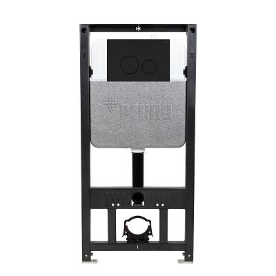 Комплект инсталляции РЕХАУ NOVAFLOW с панелью смыва NOVA ORB 001 круглые клавиши, пластик, черный, матовый (19101071001)