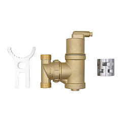 Сепаратор воздуха Rommer поворотный ВР 1 1/4 корпус- латунь