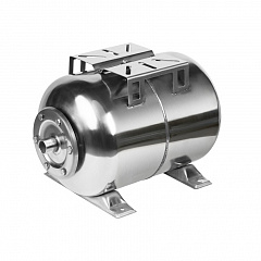 Расширительный бак (гидроаккумулятор) UNIPUMP 24л, горизонтальный, нерж. сталь, мембрана EPDM, для системы водоснабжения