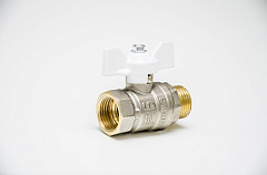 Кран шаровой LD 47.20.В-Н.Б (white)