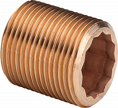 Ниппель Viega резьбовой удлиненный R 1/2 х 60 мм, бронза, модель 3535 наружная резьба