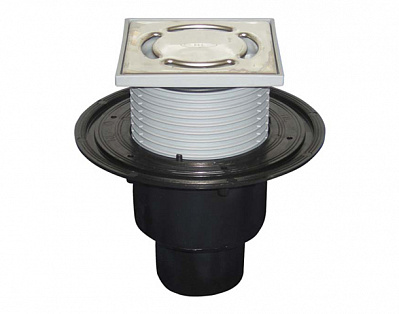 Трап для балконов и террасс вертикальный HL 310N.2 для балконов и террас с вертикальным выпуском DN50, DN75, DN110