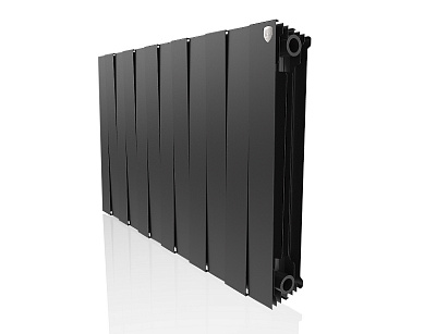Биметаллический секционный радиатор отопления Royal Thermo PianoForte Noir Sable 500 / 12 секций