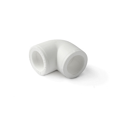 Угольник из полипропилена PRO AQUA PP-R 90 градусов белый (110), арт.PA13024P
