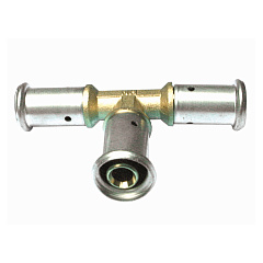 Тройник Henco равнопроходный, латунь пресс, 26x26x26