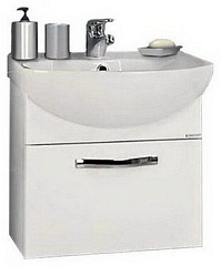 Набор Акватон 1A1417K0AA010: Тумба-умывальник подвесная Ария 80(1A141701AA010) + Раковина Смайл-80(1WH207783)