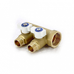 Коллектор UNI-FITT 424G НВ 1 2 х 1/2 Н 40 мм с кранами